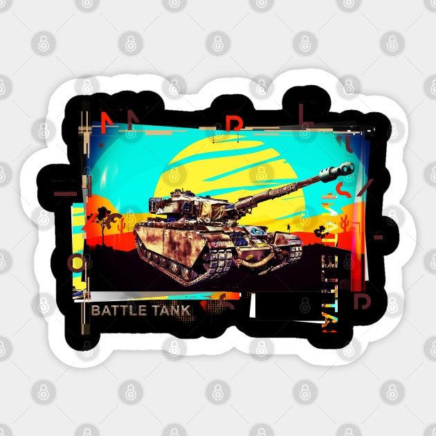 Battle Tank Sticker by remixer2020